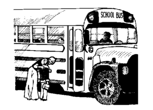 bye at school bus free clipart