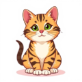 cat cute free clipart image