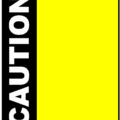 caution yellow horizontal blank sign free clipart