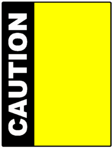 caution yellow horizontal blank sign free clipart