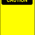 caution yellow vertocal blank sign free clipart