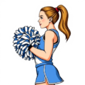 cheerleader girl free clipart image