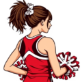 cheerleader girl red free clipart image