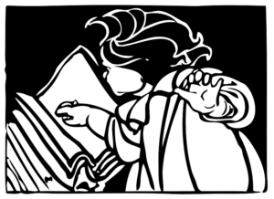 child reading book free clipart