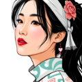 chinese woman portrait cheongsam dress free clipart image