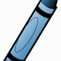 crayon blue free clipart