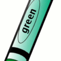 crayon green labeled free clipart