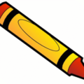 crayon orange free clipart