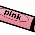 crayon pink labeled free clipart