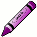 crayon purple labeled free clipart