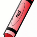 crayon red labeled free clipart