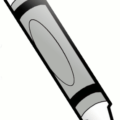 crayon white free clipart