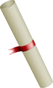 degree rolled free clipart