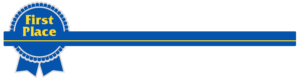 first place blue banner free clipart