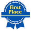 first place blue free clipart