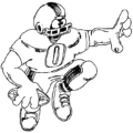 football cartoon bw free clipart