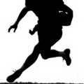 football player silhouette free clipart image