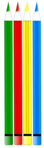 four colored pencils free clipart