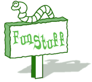 fun stuff worm sign green free clipart
