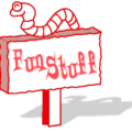 fun stuff worm sign red free clipart