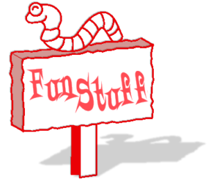 fun stuff worm sign red free clipart