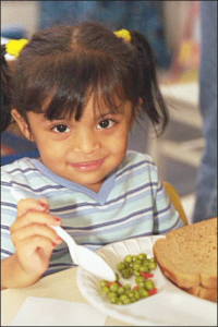 girl student at lunch free clipart