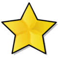 gold black outline star free clipart