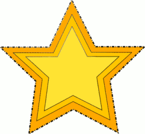 gold star dotted outline free clipart
