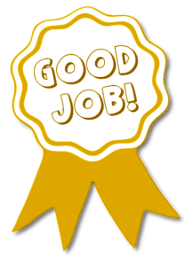good job gold ribbon free clipart
