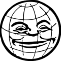 grinning globe free clipart