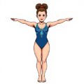 gymnast girl free clipart image