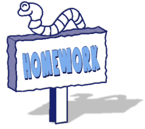 homework blue sign free clipart