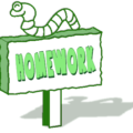 homework green sign free clipart