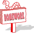 homework red sign free clipart