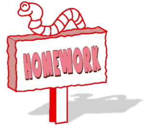homework red sign free clipart