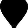 hot air balloon silhouette free clipart