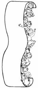 kids with long scroll free clipart