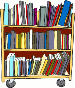 library book cart free clipart