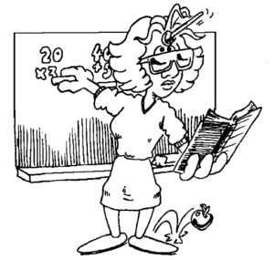 math teacher funny bw free clipart