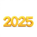 new year 2025 gold free clipart image