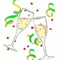 new year celebration champagne glasses free clipart