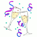 new year champagne glasses free clipart