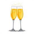 new year champagne glasses free clipart image