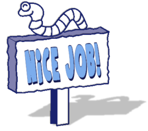nice job blue sign free clipart