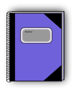 notebook blue free clipart