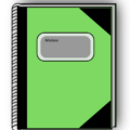 notebook green free clipart