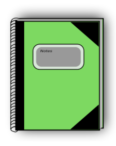 notebook green free clipart