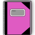 notebook pink free clipart