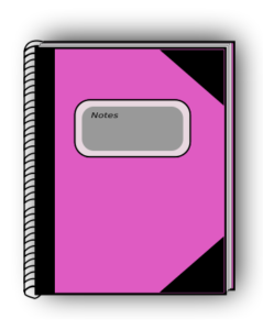 notebook pink free clipart