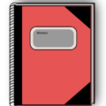 notebook red free clipart